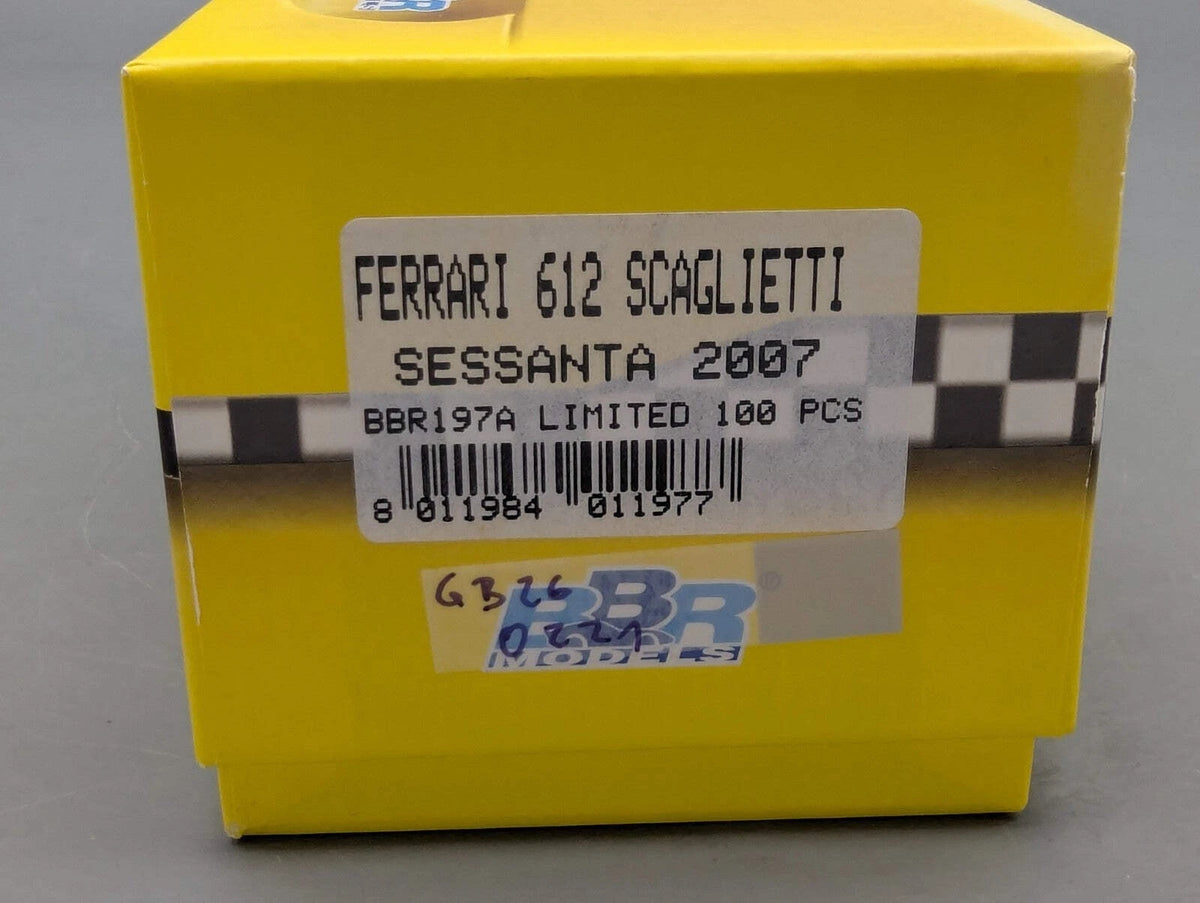 Modellautos 1:43 BBR Ferrari 612 Scaglietti Sessanta 2007 Blau und Grau mit OVP