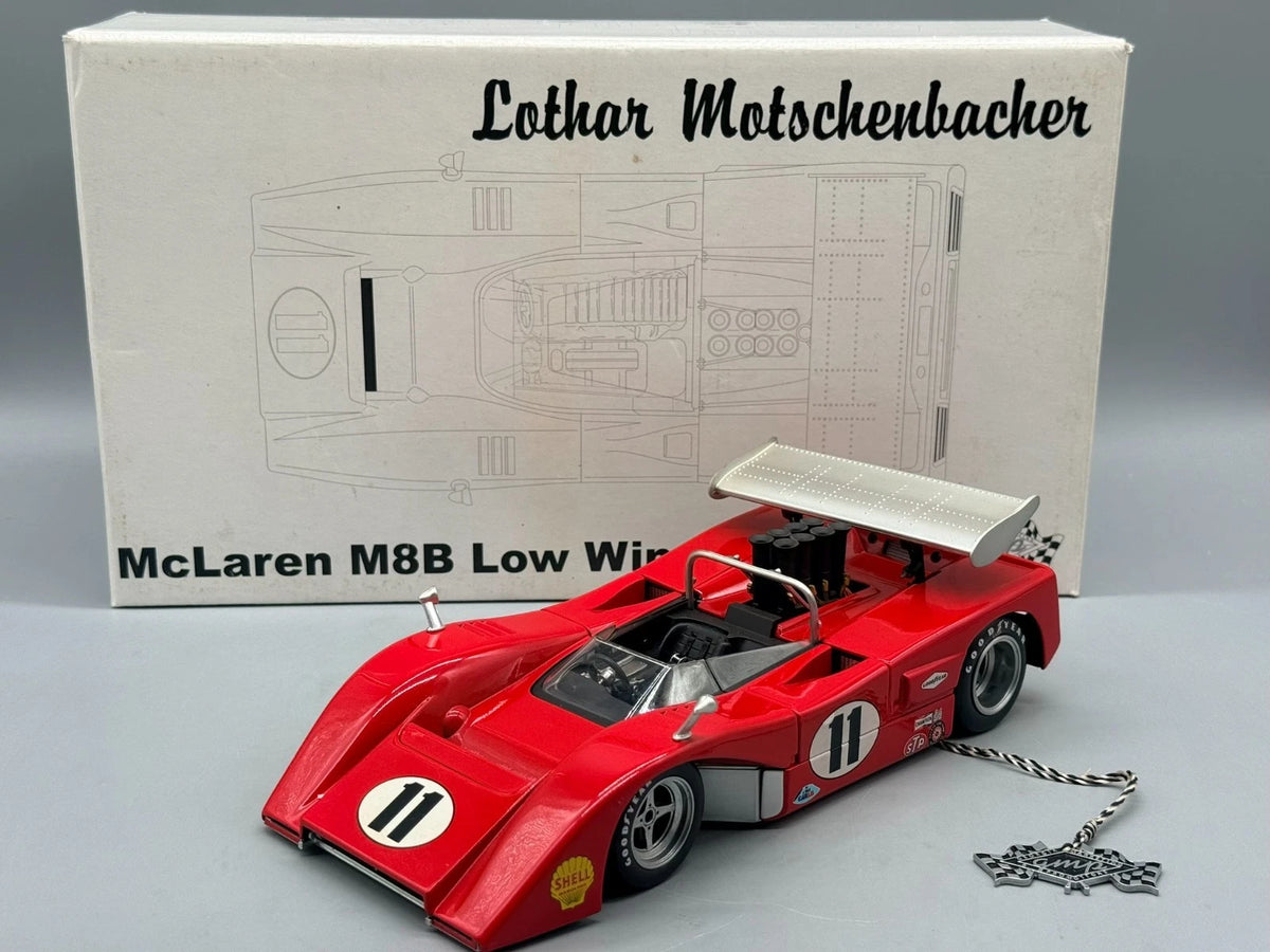 Modellautos 1:18 GMP McLaren M8B Low Wing L.Motschenbacher #11 mit OPV