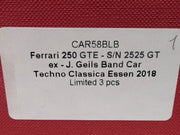 Modellautos 1:43 BBR Ferrari 250 GTE J. Geils Band Car Essen 2018 1/3 Stück OVP