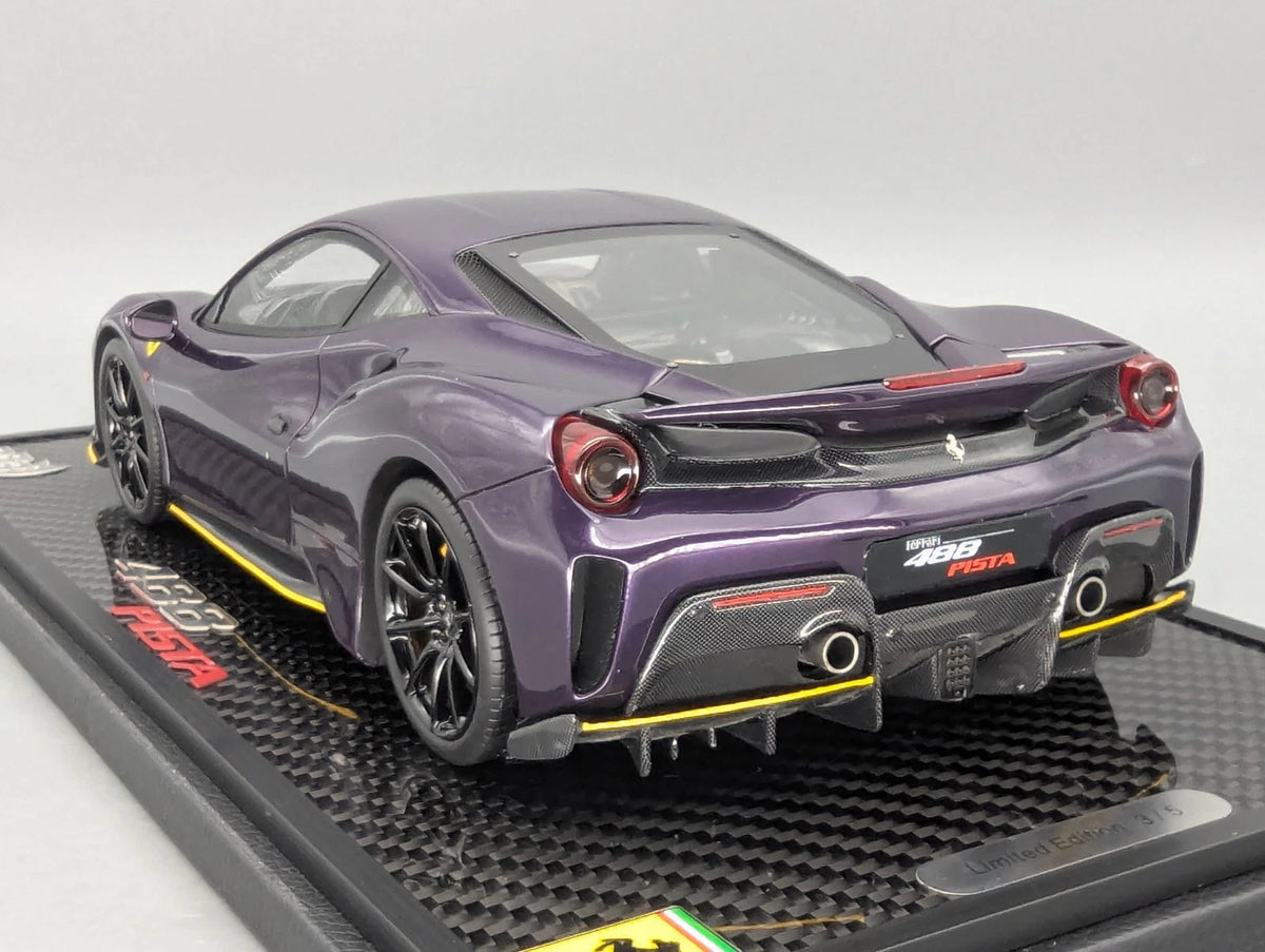 Modellautos 1:18 BBR Ferrari 488 Pista 2018 Violet Ltd 03/05 Stck in OVP