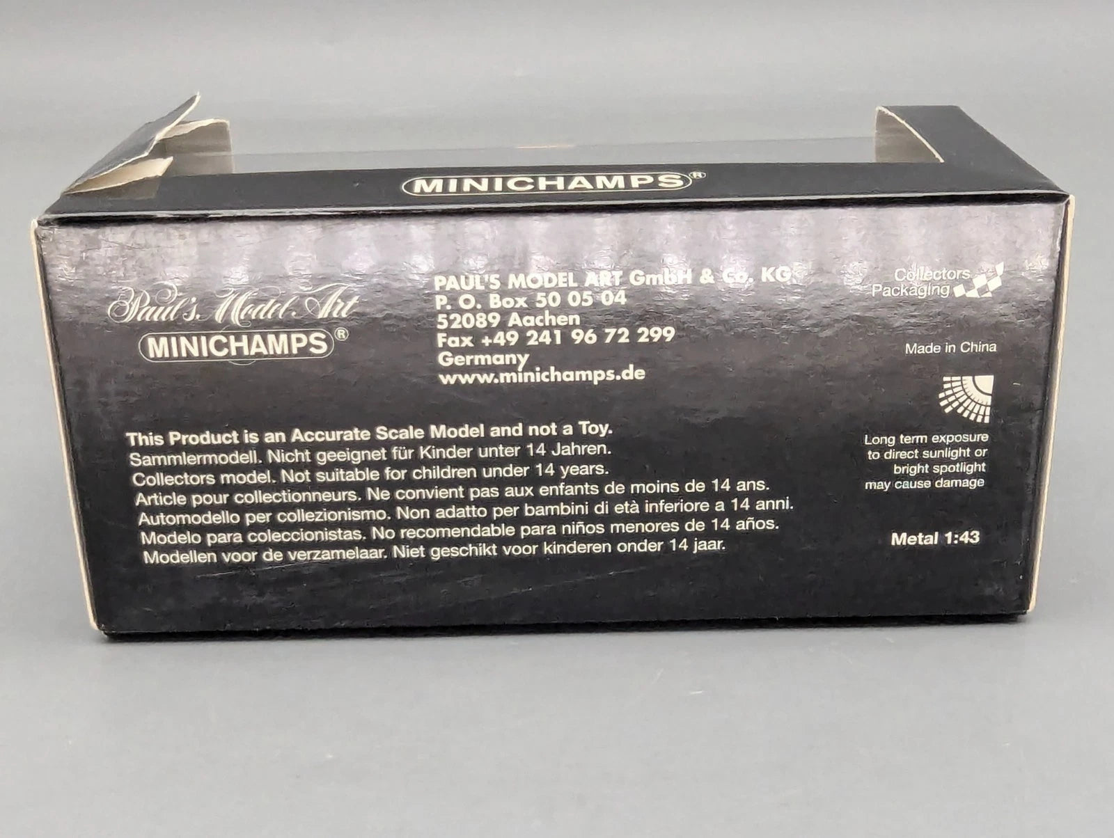 Modellautos 1:43 Minichamps Mercedes Benz 560 SEC 1986 Schwarz mit OVP