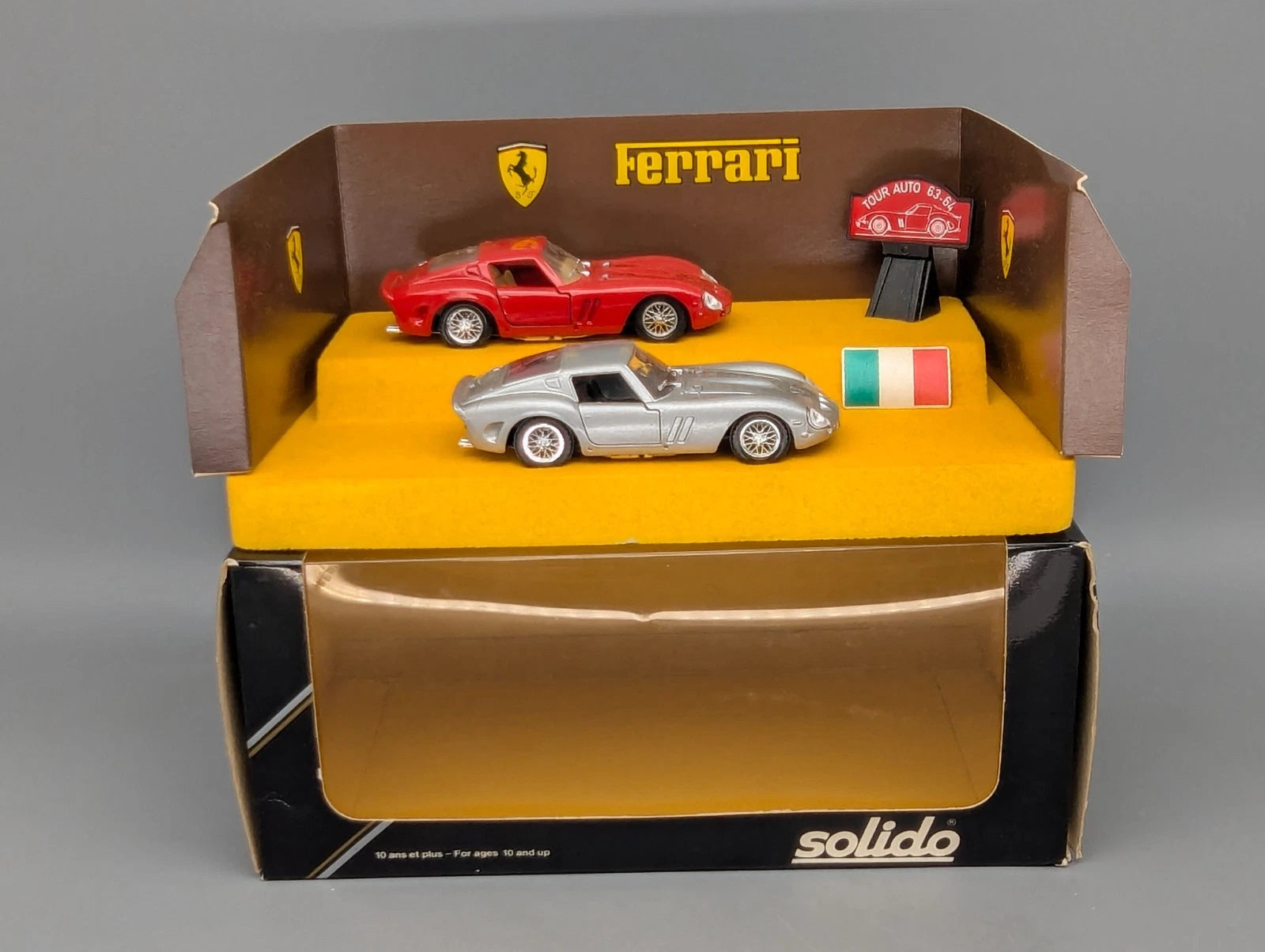 Modellautos 1:43 Solido Ferrari GTO TdF 1963 1964 2-tlg Set #165 #172 mit OVP