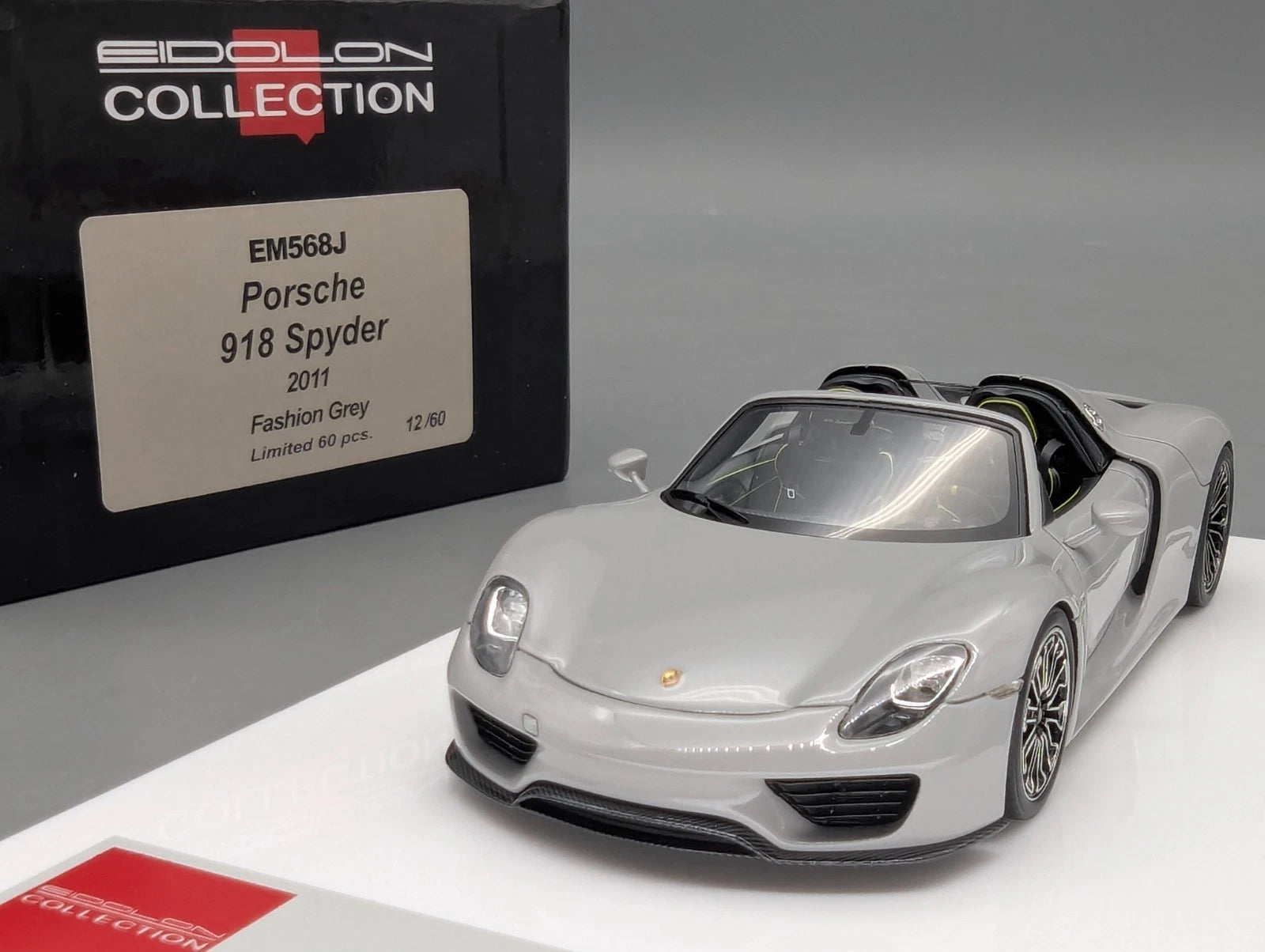 Eidolon Make Up 1:43 Porsche 918 Spyder 2011 Fashion Grey Ltd 12/60 mit OVP