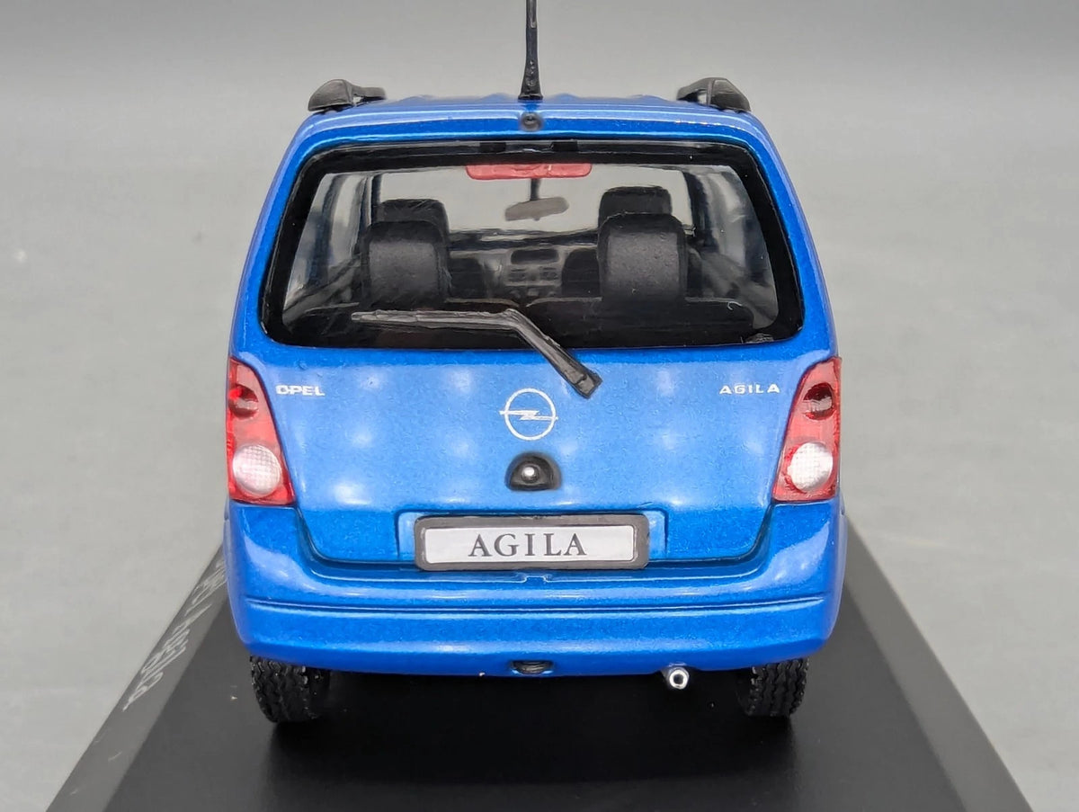 Modellautos 1:43 Minichamps Opel Agila Blau Metallic mit Dealer OVP