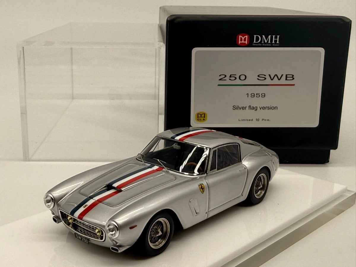 Modellautos 1:43 DMH Ferrari 250 SWB 1959 Silver flag version limitiert 4/10+OVP