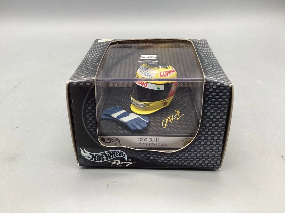 Modellautos 1:8 Hot Wheels Racing Ralf Schumacher 2000 Helm mit OVP
