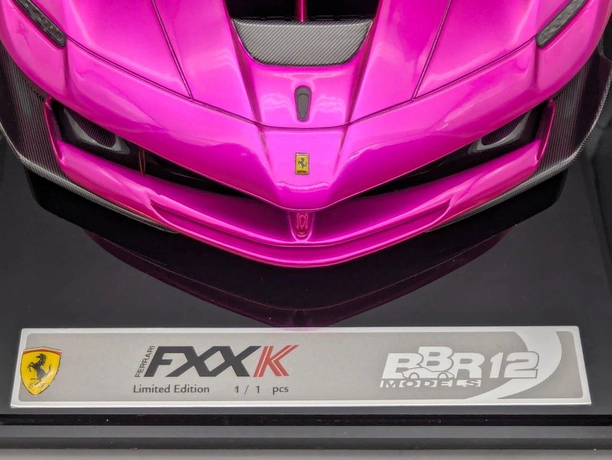 Modellautos 1:12 BBR Ferrari FXX-K 2014 Flash Pink Ltd 01/01 Vitrine OVP