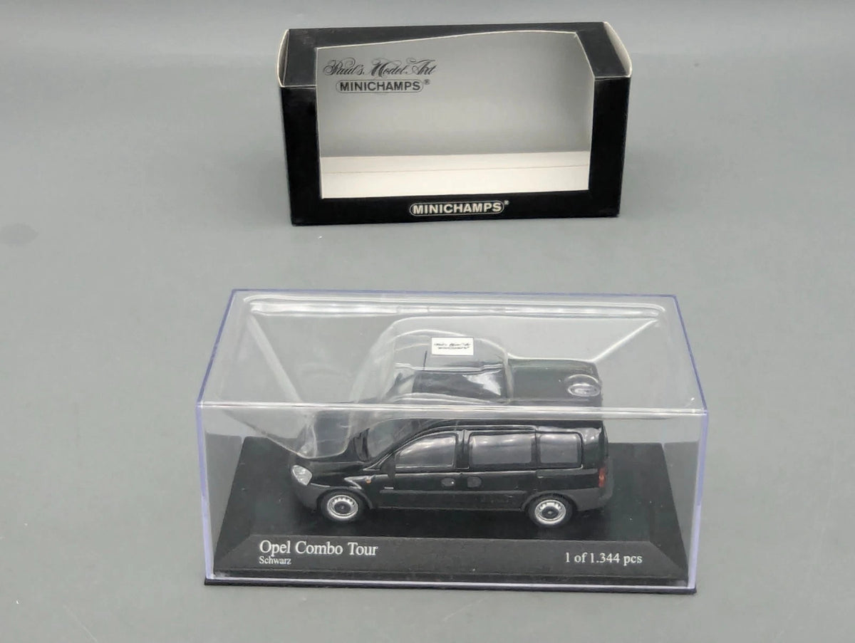 Modellautos 1:43 Minichamps Opel Combo Tour 2002 Schwarz Black mit OVP