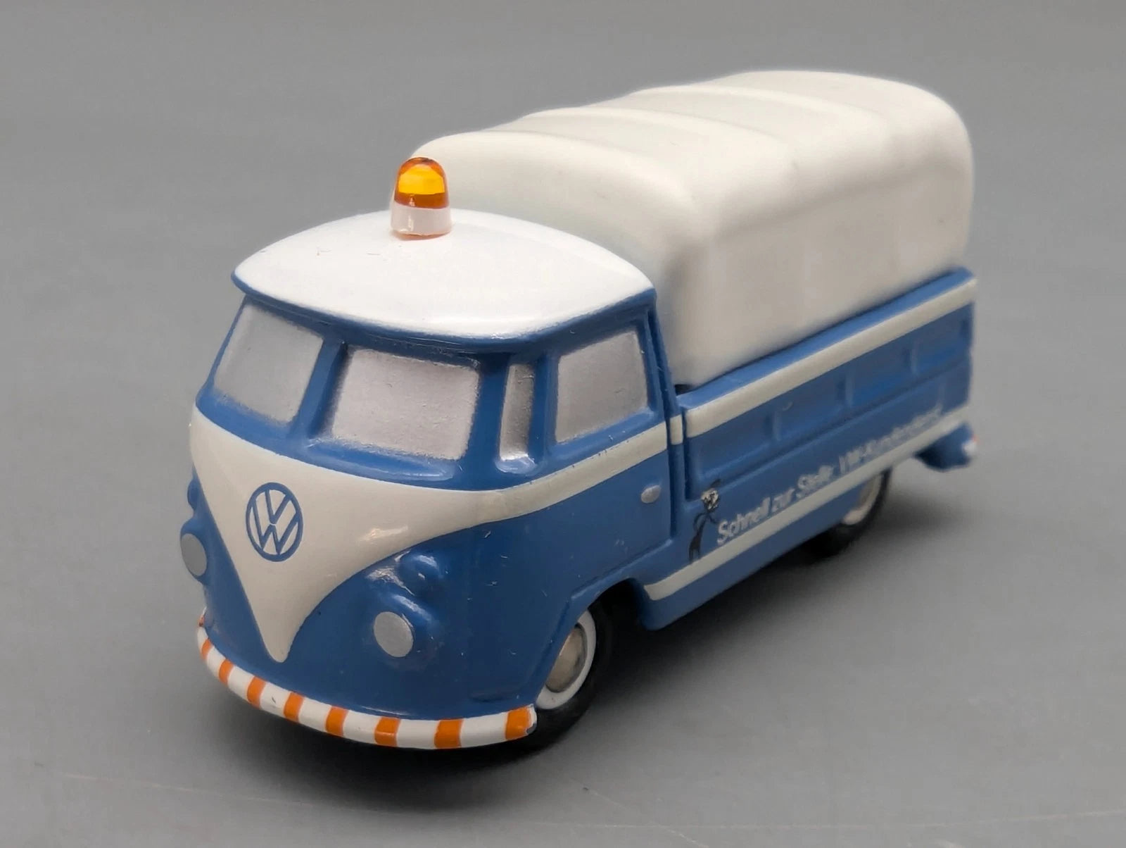 Modellautos 1:90 Schuco Piccolo VW T1 Pritsche / Plane VW-Kundendienst in OVP