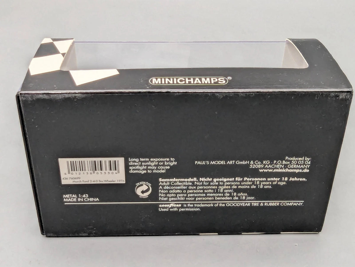 Modellautos 1:43 Minichamps March ford 2-4-0 Six-Wheeler 1976 mit OVP