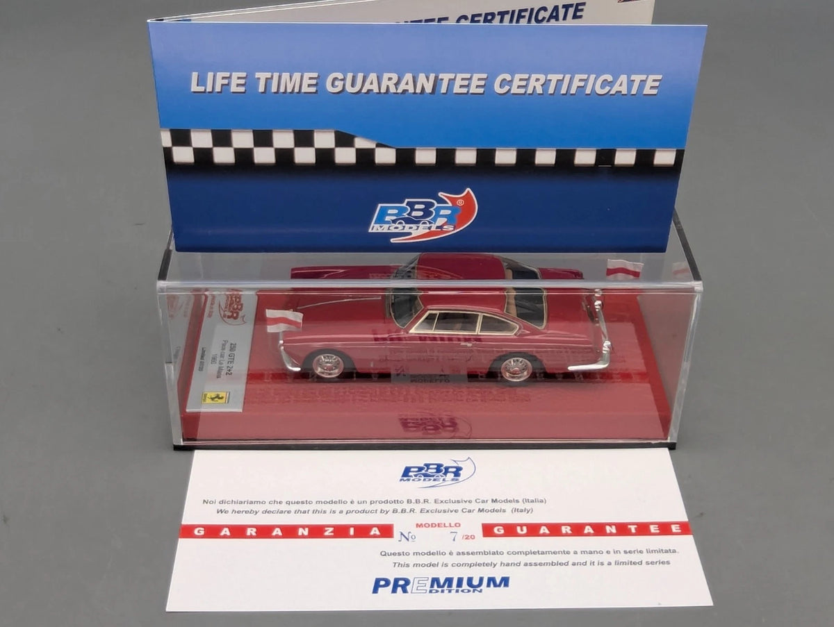 Modellautos 1:43 BBR Ferrari 250 GTE 2+2 Pace Car Le Mans 1960 07/20 Stück OVP