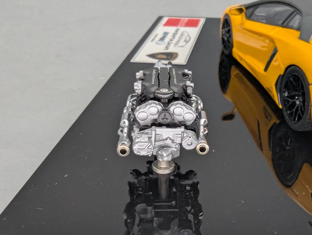 Eidolon Make Up 1:43 Lamborghini Aventador LP760-2 Engine Set Oakley Gelb OVP