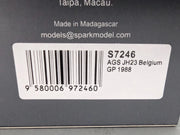 Modellautos 1:43 Spark S7246 AGS JH23 Belgium GP 1988 #14  P. Streiff OVP