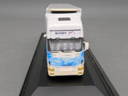 Lkw Modell 1:87 Herpa Scania Kühlkoffersattelzug Trio Trans mit Vitrine