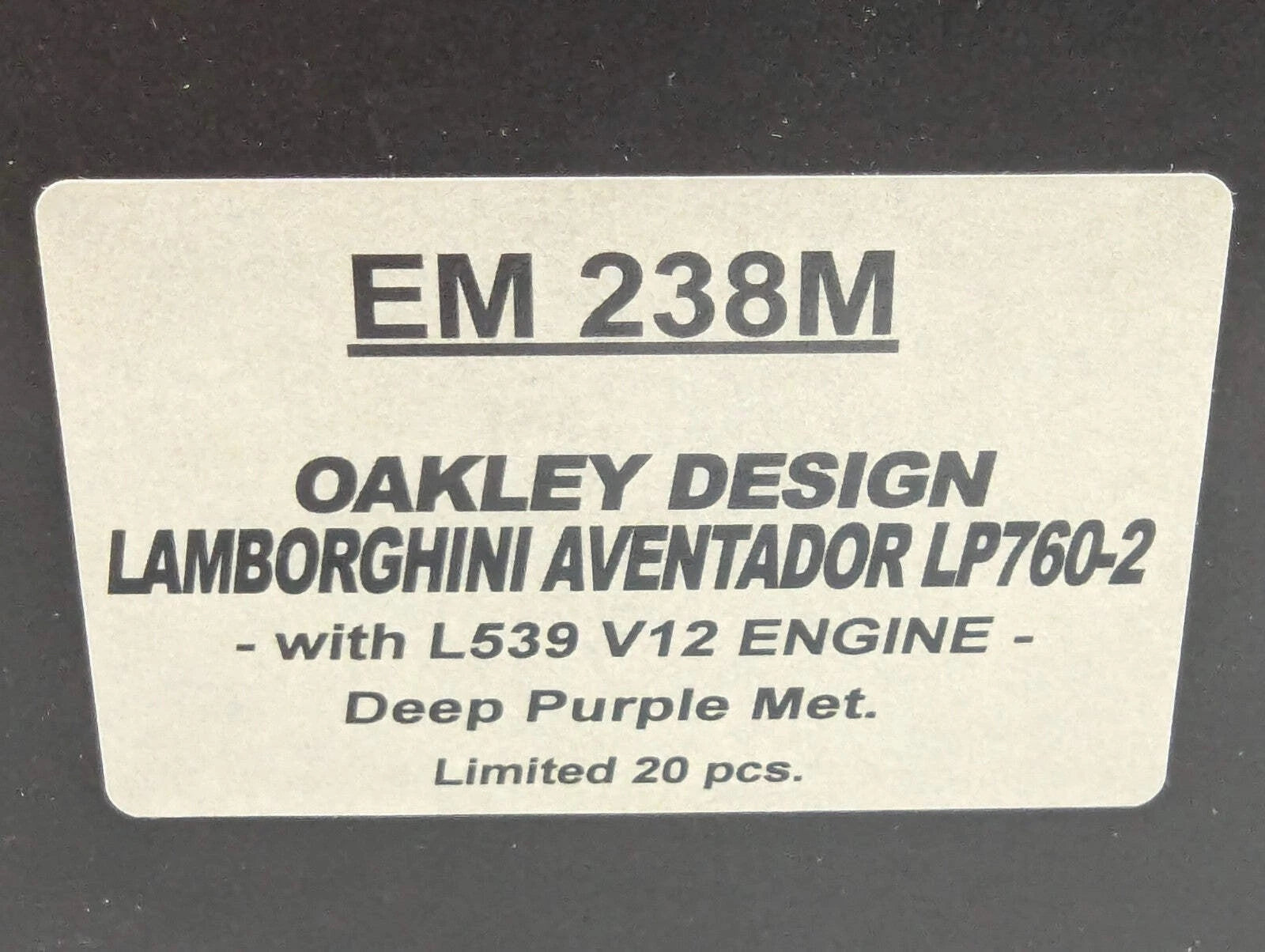 Eidolon Make Up 1:43 Lamborghini Aventador LP760-2 Engine Set Oakley 20 Pcs. OVP