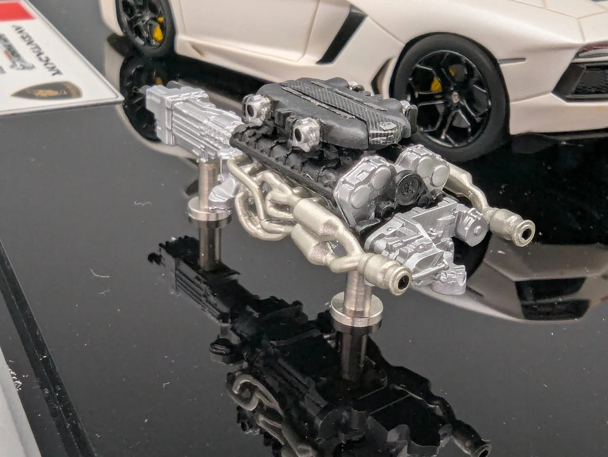 Eidolon Make Up 1:43 Lamborghini Aventador LP700-4 2011 Engine Set White mit OVP