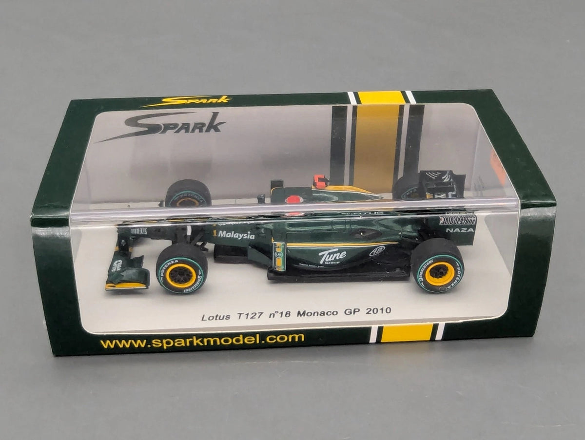 Modellautos 1:43 Spark S3008 Lotus T127 Monaco GP 2010 #18 Jarno Trulli OVP