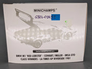 Modellautos 1:18 Minichamps BMW M1 Red Lobster WINNER Riverside 1981 #25 mit OVP