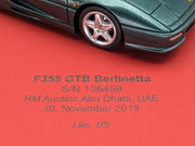 Modellautos 1:43 BBR Ferrari 355 GTB Berlinetta Auction UAE 2019 1/3 in OVP