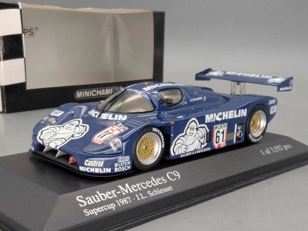 Modellauto 1:43 Minichamps Sauber Mercedes C9 Supercup 1987 #61 Schlesser OVP