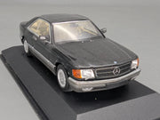 Modellautos 1:43 Minichamps Mercedes Benz 560 SEC 1986 Schwarz mit OVP