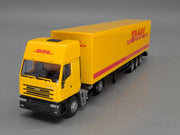 Lkw Modell 1:87 Rietze Iveco Eurostar Sattelzug DHL in Vitrine mit OVP