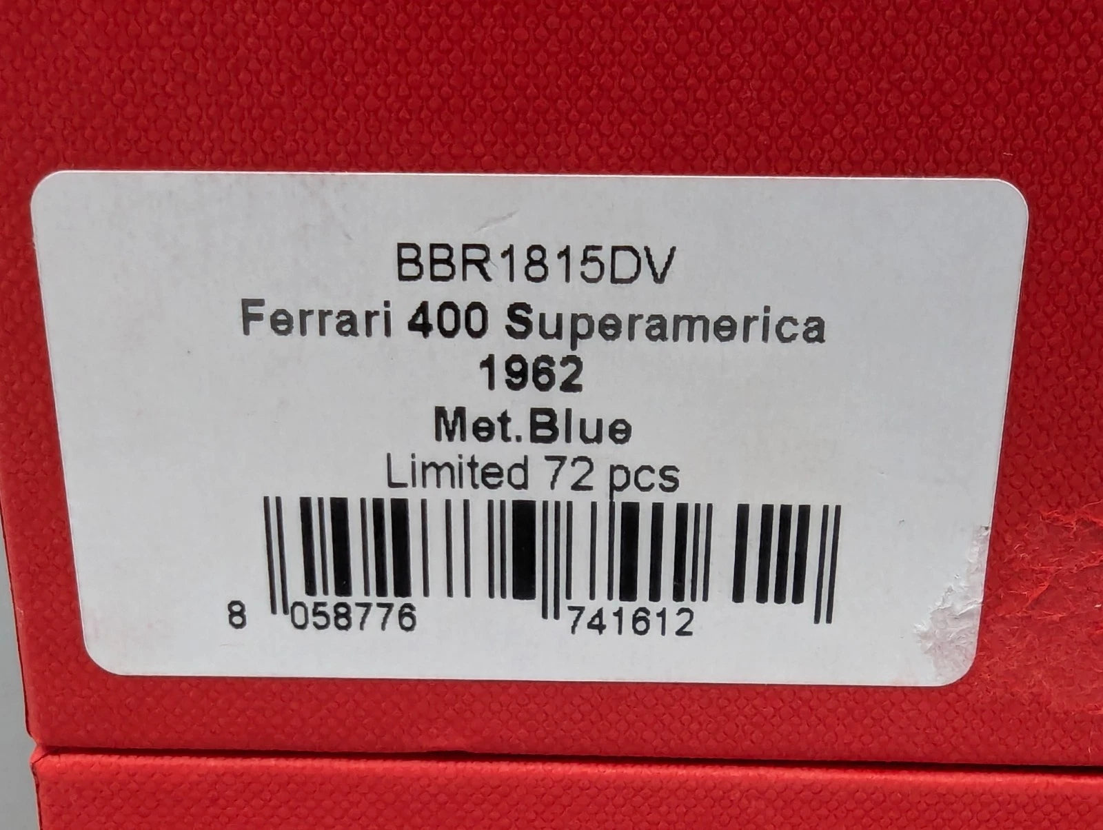 Modellautos 1:18 BBR Ferrari 400 Superamerica 1962 Met. Blue 01/72 Stück mit OVP