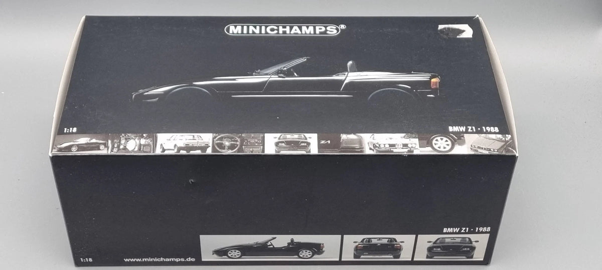Modellautos 1:18 Minichamps 180 020100 BMW Z1 1988 black metallic OVP