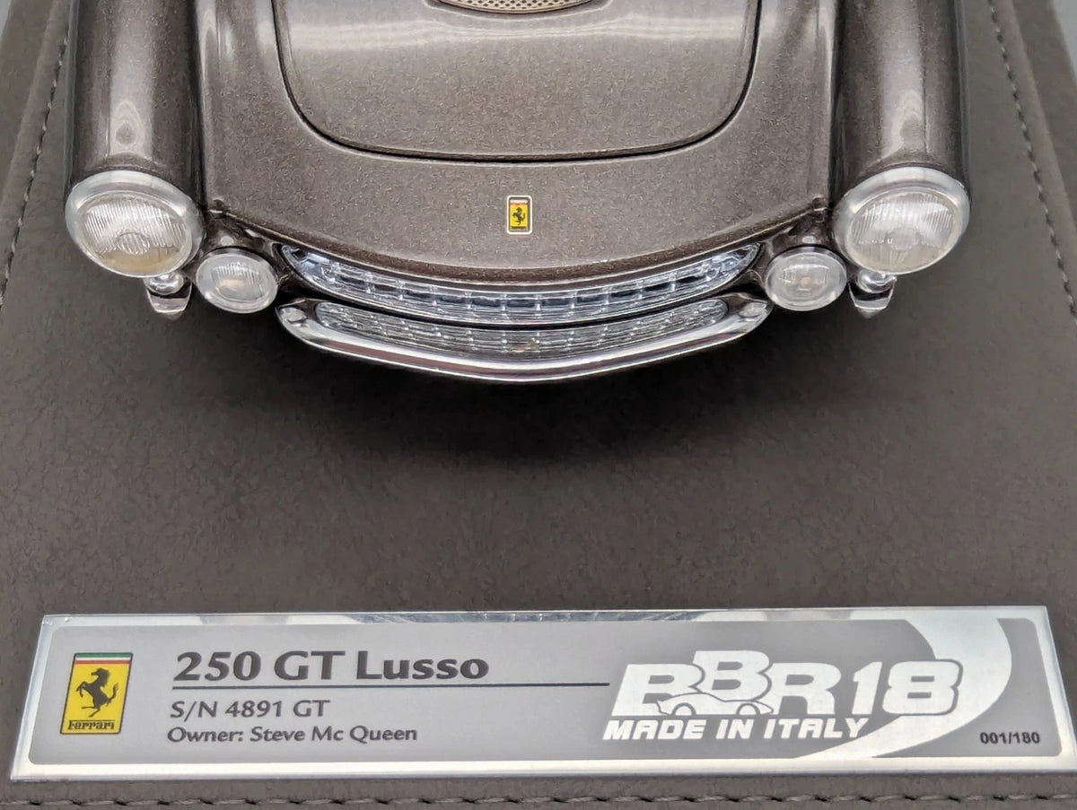 Modellautos 1:18 BBR Ferrari 250 GT Lusso S/N 4891 GT S. Mc Queen Ltd 1/180 OVP