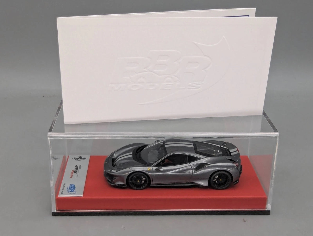 Modellautos 1:43 BBR Concept43 Ferrari 488 Pista RHD 2019 Grigio Ltd 01/20 OVP