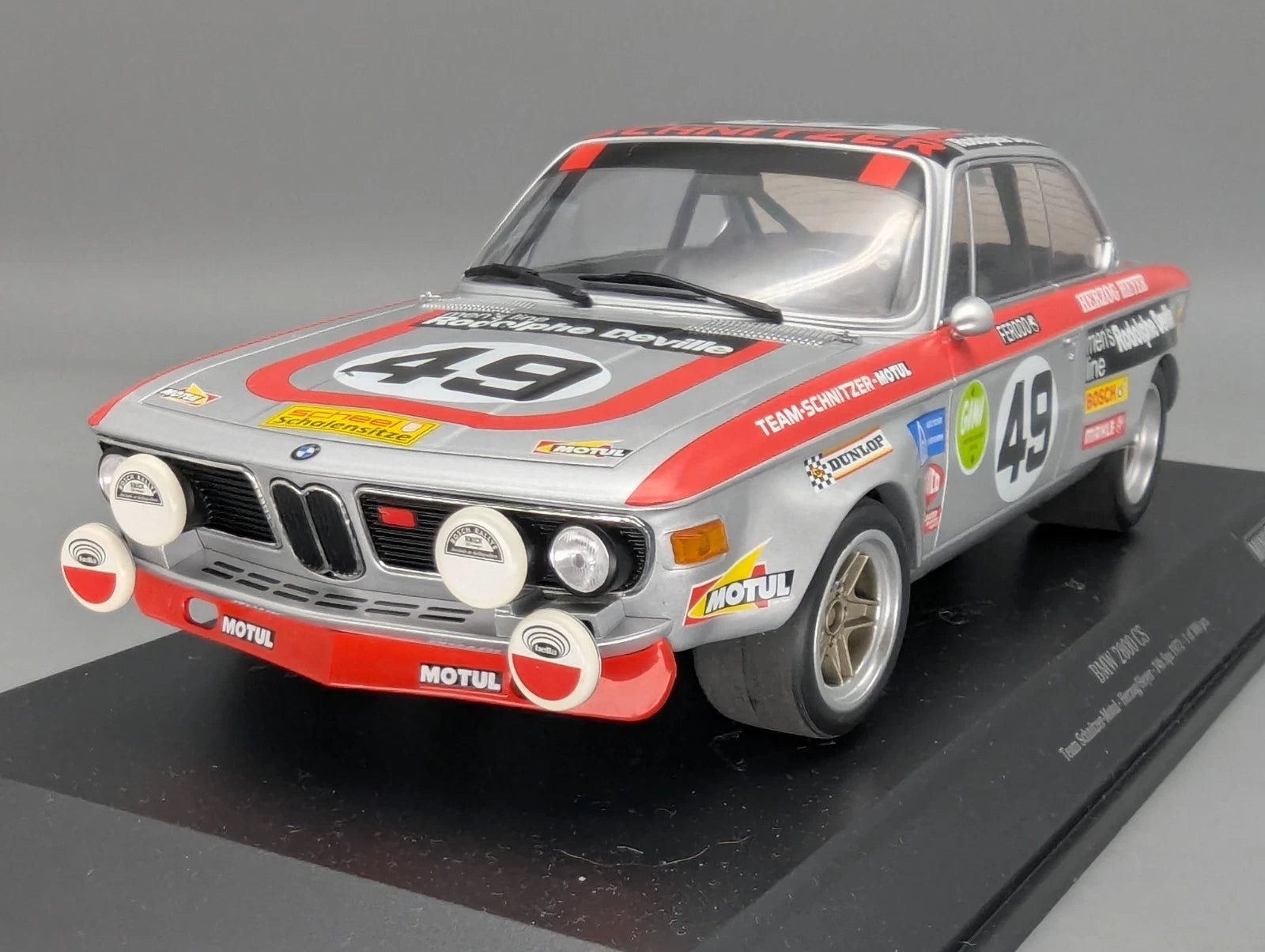 Modellautos 1:18 Minichamps BMW 2800 CS 24h Spa 1972 #49 Herzog + Heyer mit OVP