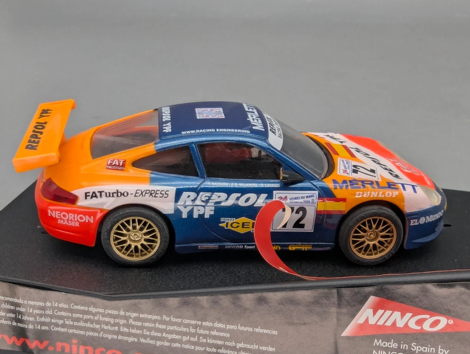 Modellautos Slotcar 1:32 Ninco 50240 Porsche 911 GT3 R Repsol #72 mit OVP