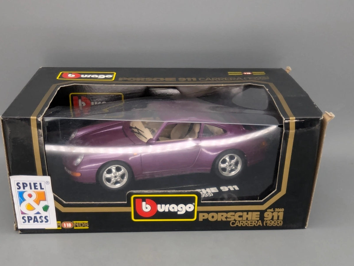 Modellautos 1:18 Bburago Diamonds Edition Porsche 911 Carrera 1993 Lila mit OVP
