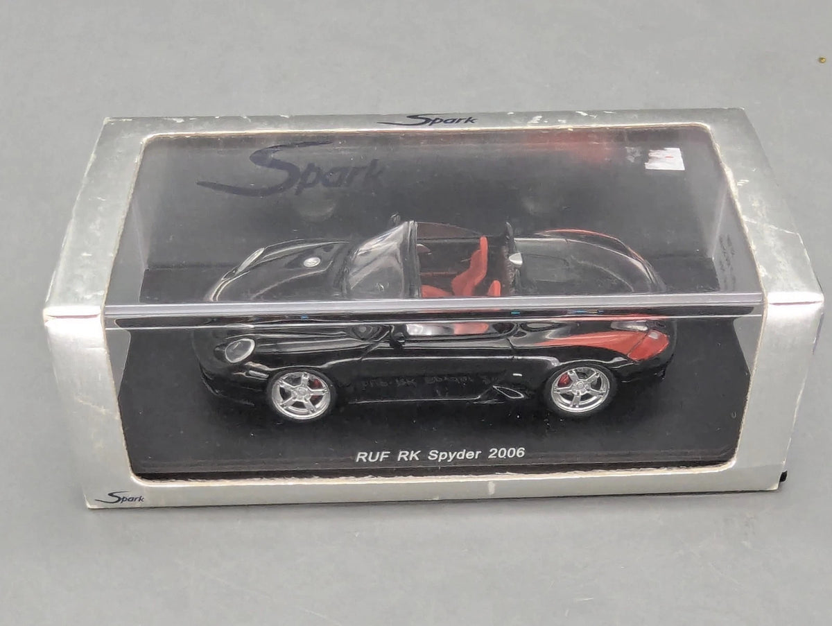 Modellautos 1:43 Spark S0708 Ruf RK Spyder Black 2006 mit OVP