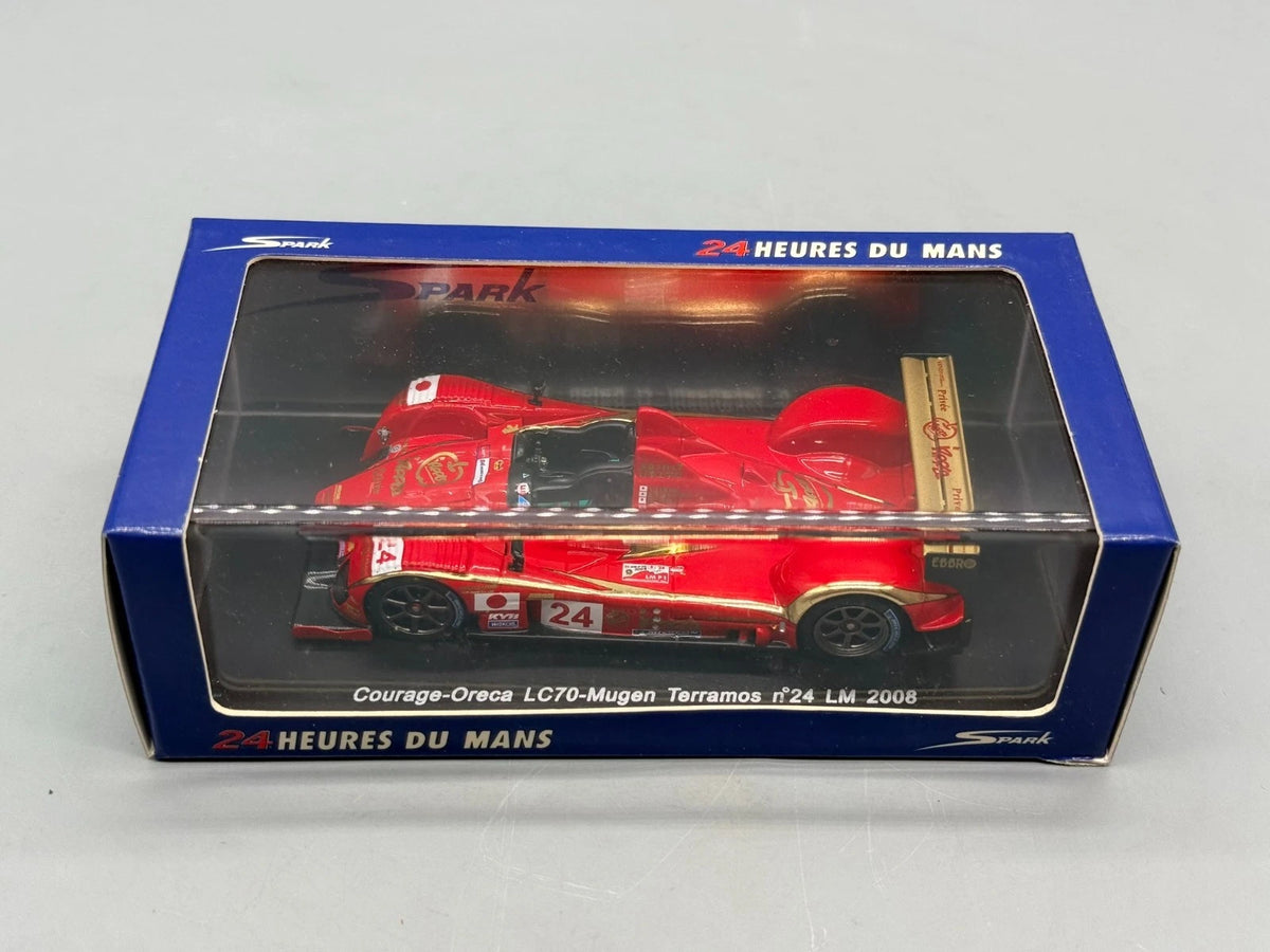 Modellautos 1:43 Spark Courage-Oreca LC70-Mugan Terramos #24 LM 2008 mit OVP