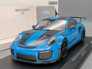 Modellautos 1:18 Minichamps Porsche 911 GT2RS 991.2 2018 Blue Weissach mit OVP