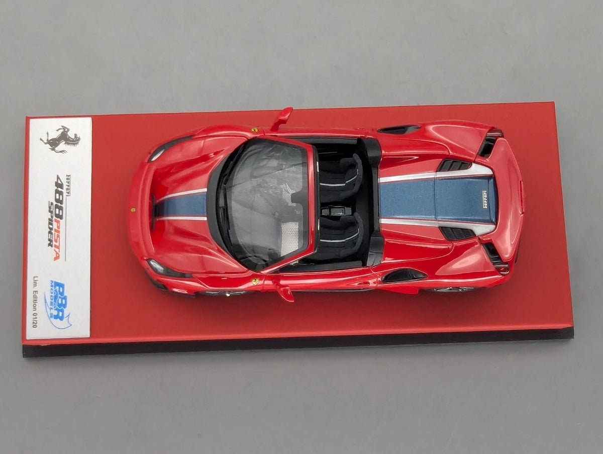Modellautos 1:43 BBR Concept43 Ferrari 488 Pista Spider RHD Rot Ltd 01/20 OVP