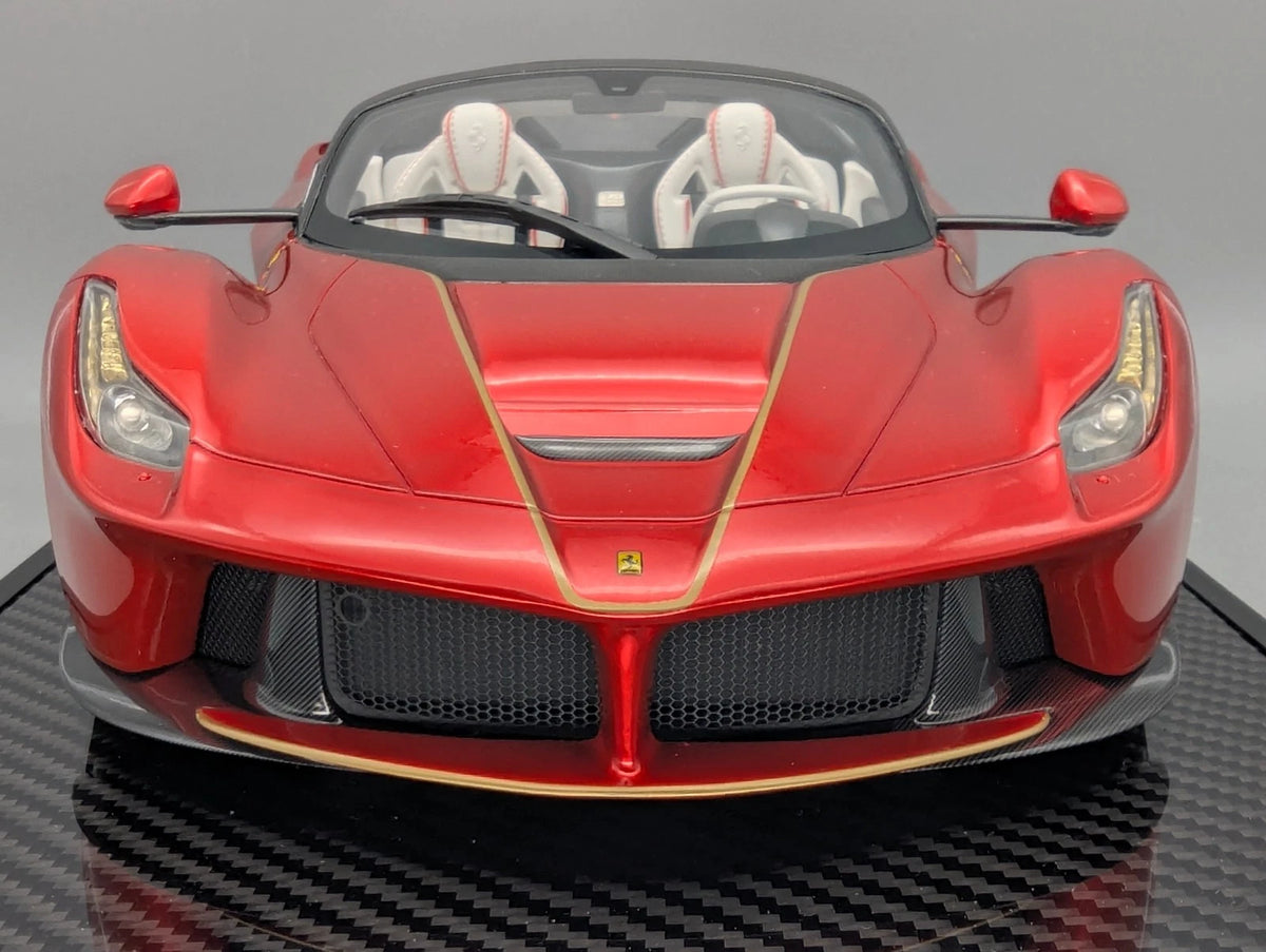 Modellautos 1:12 BBR Ferrari LaFerrari Aperta Met. Red UNIKAT 01/01 Vitrine OVP
