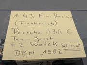 Modellautos 1:43 Mini Racing Porsche 936 C Team Joest WINNER DRM 1982 #2 Vitrine