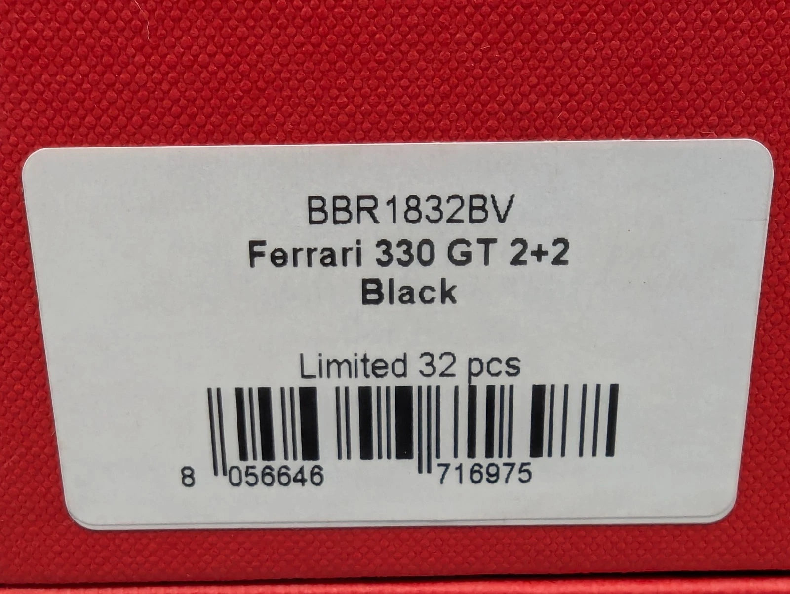 Modellautos 1:18 BBR Ferrari 330 GT 2+2 Limitiert 1/32 Lederplatte Vitrine OVP