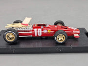 Modellautos 1:43 Brumm Ferrari 312 F.1  GP Italia 1969 #10 Pedro Rodriguez OVP