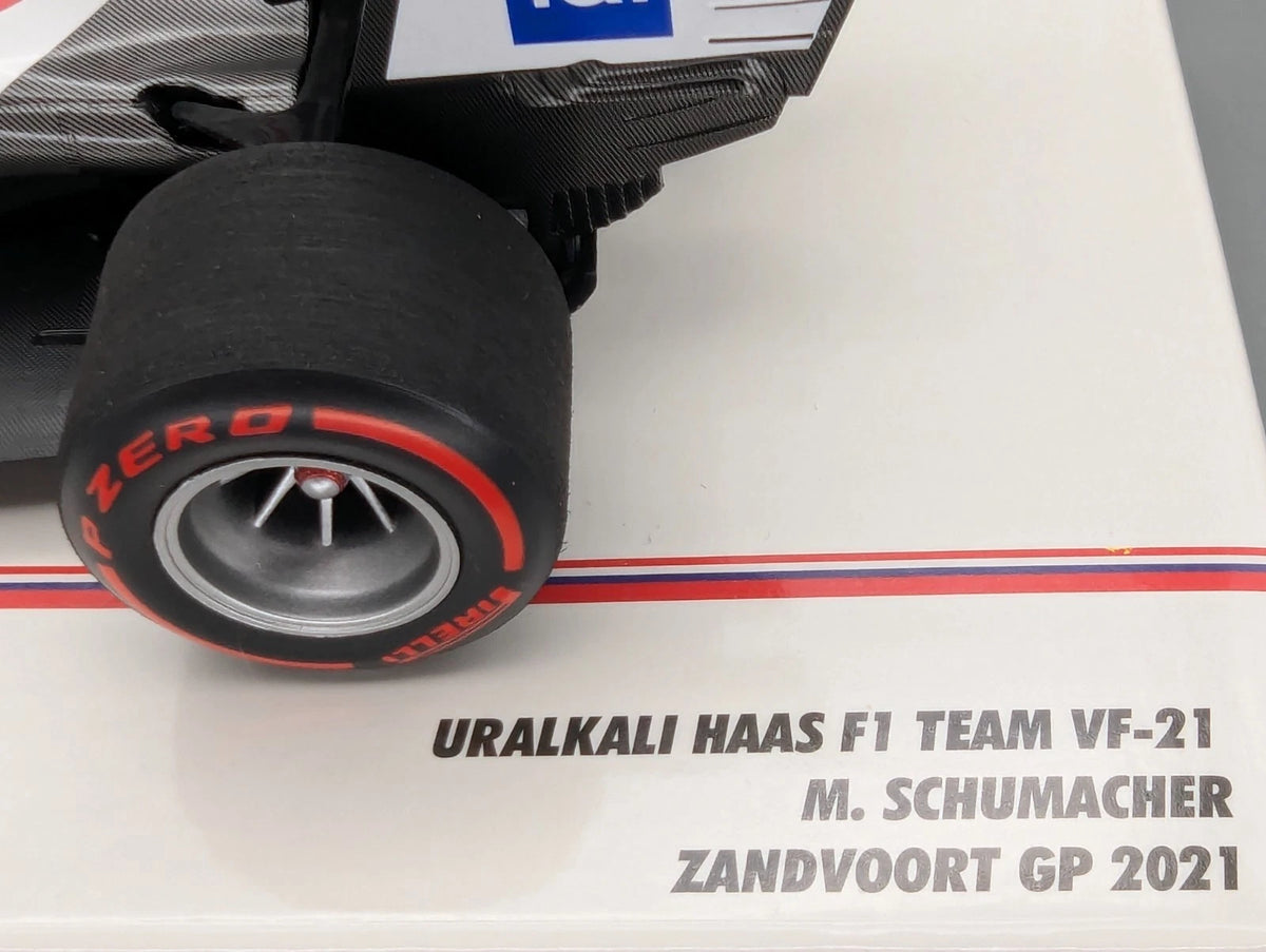 Modellautos 1:18 Minichamps Uralkali Haas VF-21 NL GP 2021 #47 M. Schumacher OVP