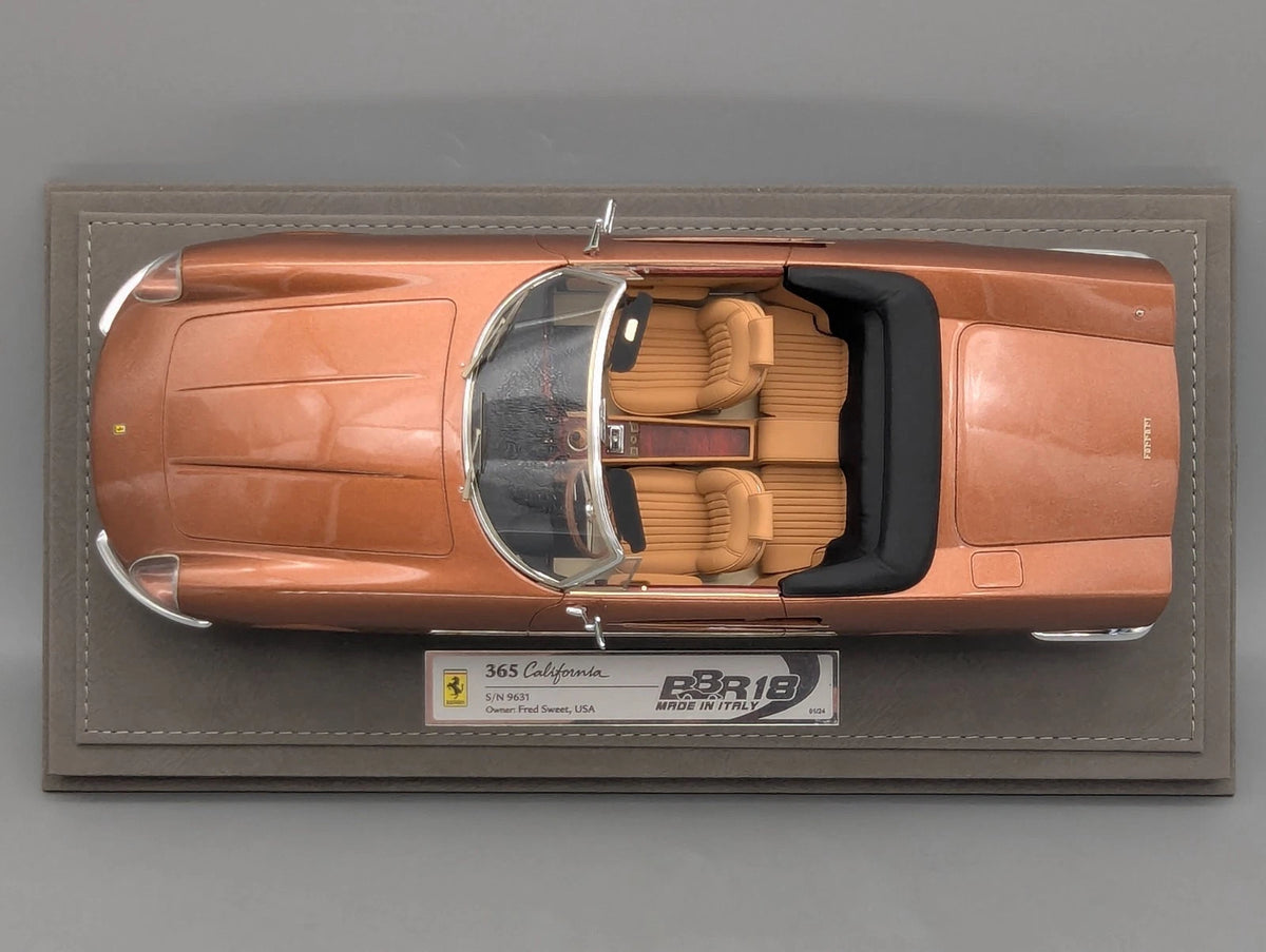 Modellautos 1:18 BBR Ferrari 365 California S/N 9631 Fred Sweet Ltd 01/24 OVP