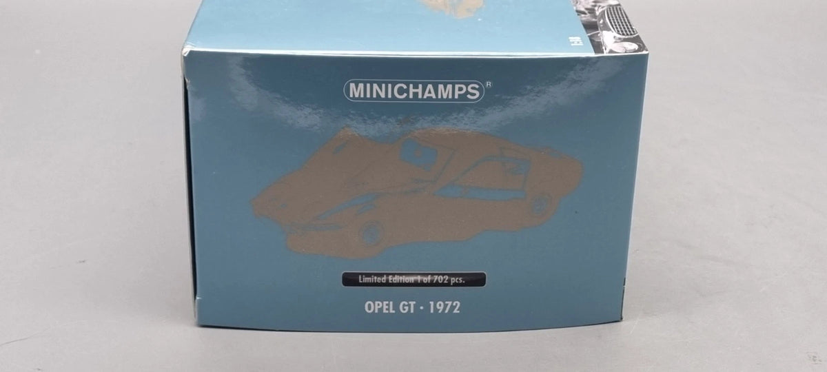 Modellautos 1:18 Minichamps 180 049030 Opel GT blau metallic 1972 Ltd 1/702 OVP