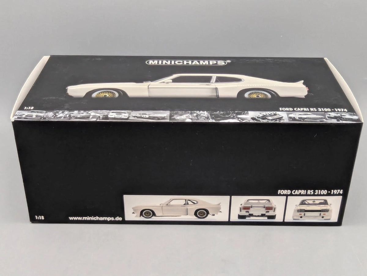 Modellautos 1:18 Minichamps Ford Capri RS 3100 1974 Weiß mit OVP