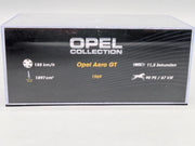 Modellautos 1:43 Ixo für Eaglemoss Opel Collection Opel Aero GT 1969 mit Vitrine