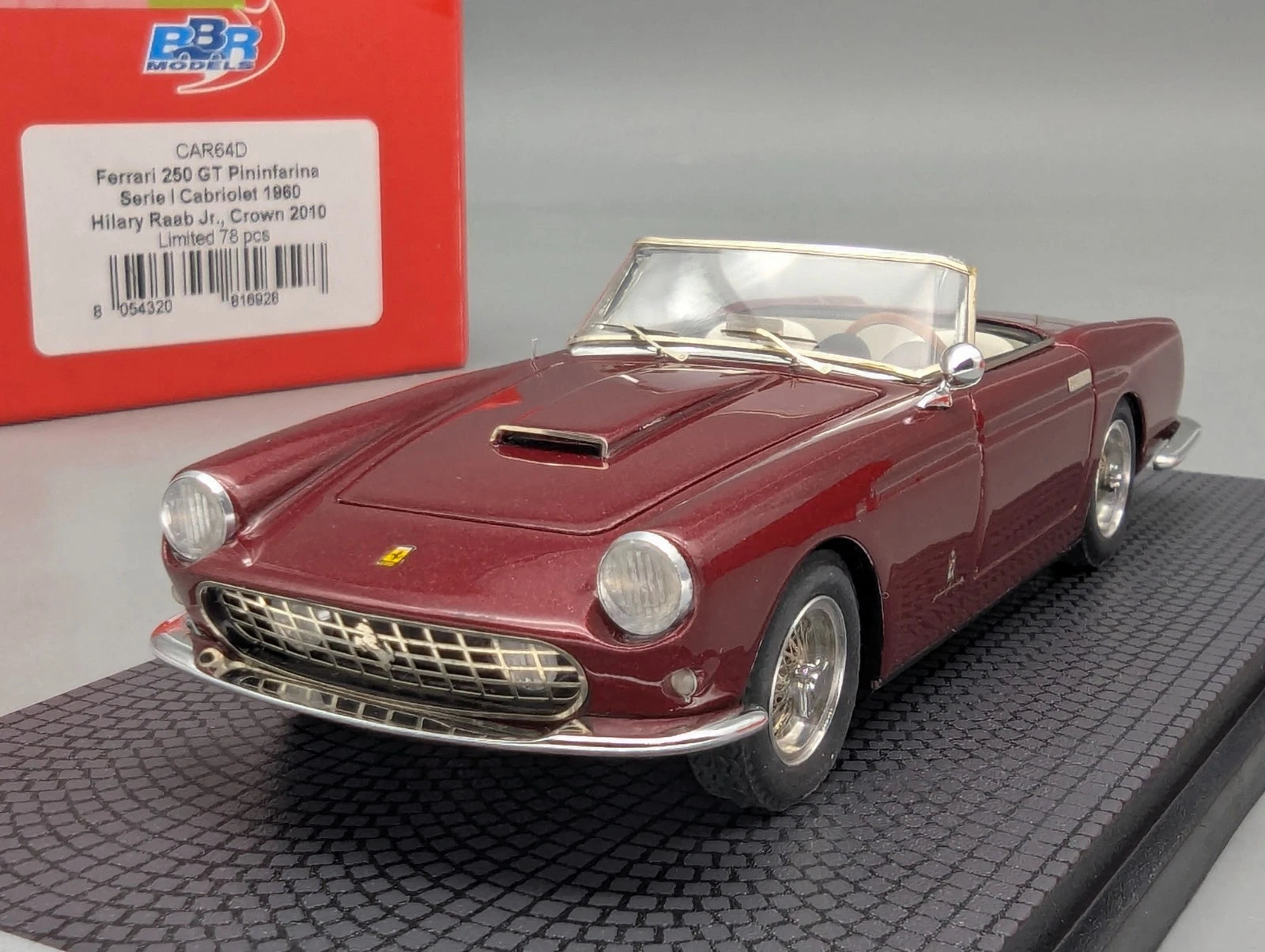Modellautos 1:43 BBR Ferrari 250 GT Pininfarina Serie 1 Cabrio Ltd 01/78 OVP