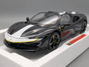 Modellautos 1:18 Bburago Ferrari SF90 Spider Assetto Fiorano Schwarz mit OVP