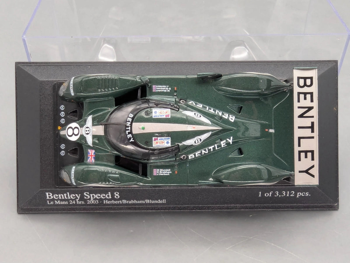 Modellautos 1:43 Minichamps Bentley Speed 8 24h Le Mans 2003 #8 mit OVP