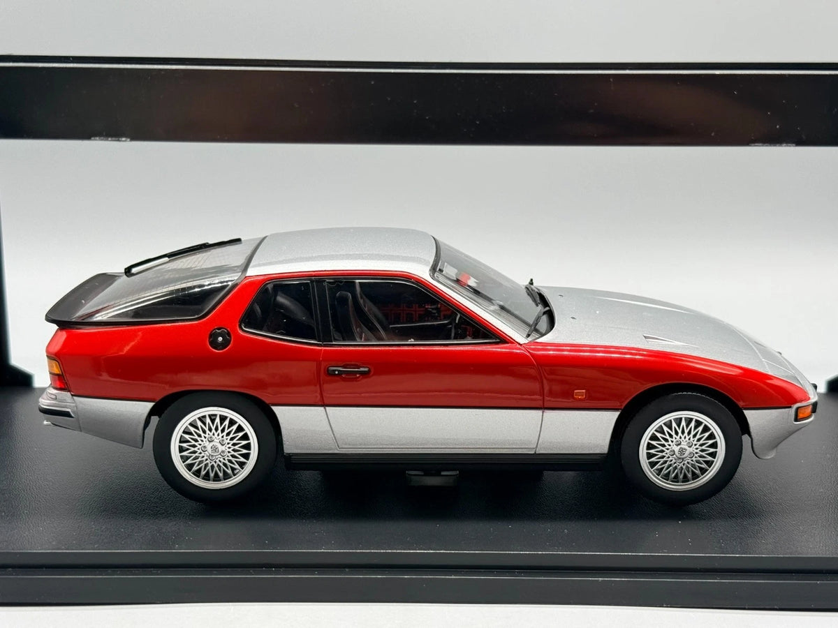 Modellautos 1:18 KK-Scale Porsche 924 Turbo 1986 Silber Rot mit OVP